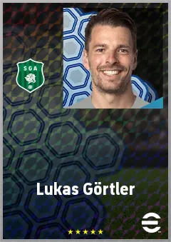 Lukas Görtler eFootball 2026 player card, 71 OVR RMF