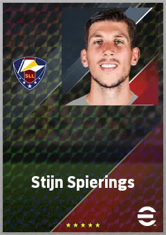 Stijn Spierings eFootball 2026 player card, 72 OVR CMF