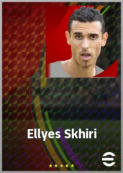 Ellyes Skhiri eFootball 2026 player card, 77 OVR DMF