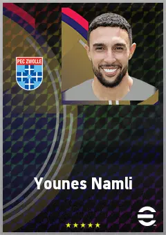 Younes Namli eFootball 2026 player card, 70 OVR AMF