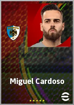 Miguel Cardoso eFootball 2026 player card, 71 OVR LWF