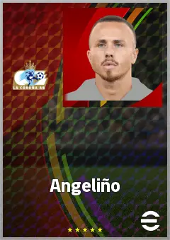 Angeliño eFootball 2026 player card, 74 OVR LB