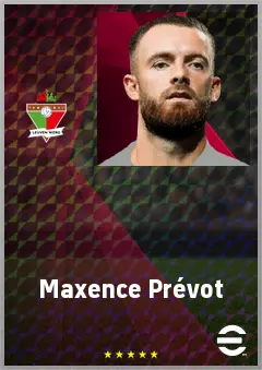 Maxence Prévot eFootball 2026 player card, 68 OVR GK