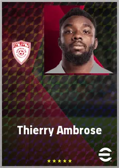 Thierry Ambrose eFootball 2026 player card, 72 OVR CF