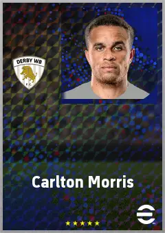 Carlton Morris eFootball 2026 player card, 73 OVR CF