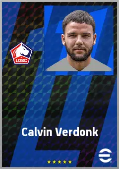 Calvin Verdonk eFootball 2026 player card, 71 OVR LB