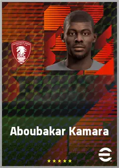 Aboubakar Kamara eFootball 2026 player card, 71 OVR CF