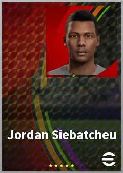 Jordan Siebatcheu eFootball 2026 player card, 73 OVR CF