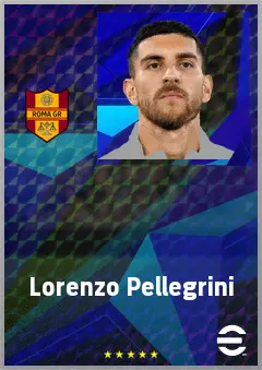 Lorenzo Pellegrini eFootball 2026 player card, 77 OVR AMF