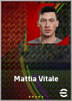 Mattia Vitale eFootball 2026 player card, 68 OVR CMF