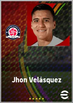 Jhon Velásquez eFootball 2026 player card, 71 OVR AMF