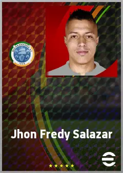 Jhon Fredy Salazar eFootball 2026 player card, 73 OVR RWF
