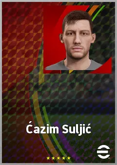 Ćazim Suljić eFootball 2026 player card, 65 OVR CMF