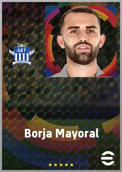 Borja Mayoral eFootball 2026 player card, 75 OVR CF
