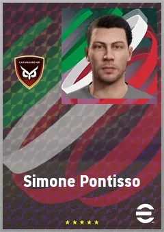 Simone Pontisso eFootball 2026 player card, 70 OVR CMF