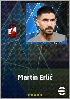 Martin Erlić eFootball 2026 player card, 73 OVR CB