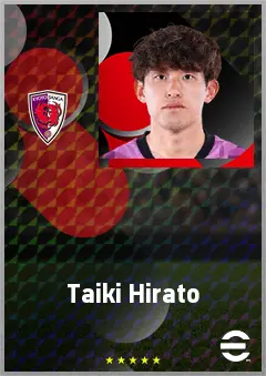 Hirato Taiki eFootball 2026 player card, 70 OVR AMF