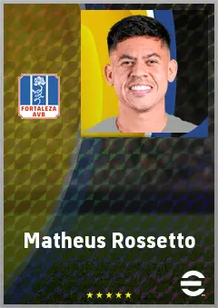 Matheus Rossetto eFootball 2026 player card, 72 OVR CMF