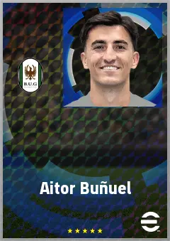 Aitor Buñuel eFootball 2026 player card, 70 OVR RB
