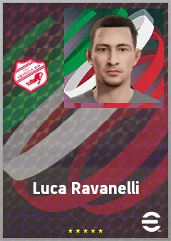 Luca Ravanelli eFootball 2026 player card, 72 OVR CB