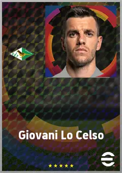 Giovani Lo Celso eFootball 2026 player card, 77 OVR AMF
