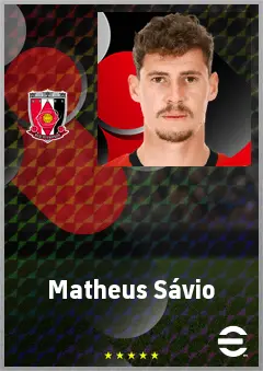 Matheus Sávio eFootball 2026 player card, 72 OVR LMF