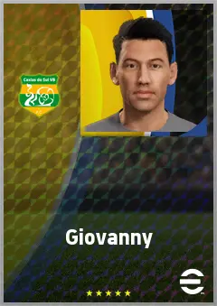Giovanny eFootball 2026 player card, 69 OVR LWF