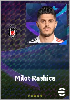 Milot Rashica eFootball 2026 player card, 74 OVR RWF