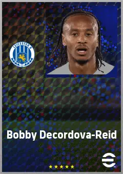Bobby Decordova-Reid eFootball 2026 player card, 73 OVR RWF