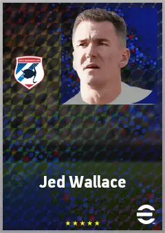 Jed Wallace eFootball 2026 player card, 70 OVR RMF