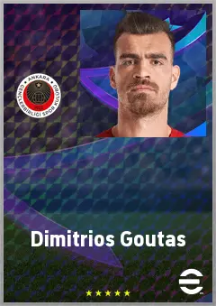 Dimitrios Goutas eFootball 2026 player card, 72 OVR CB