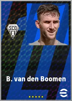 B. van den Boomen eFootball 2026 player card, 73 OVR CMF