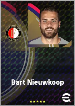 Bart Nieuwkoop eFootball 2026 player card, 71 OVR RB