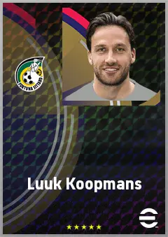 Luuk Koopmans eFootball 2026 player card, 68 OVR GK