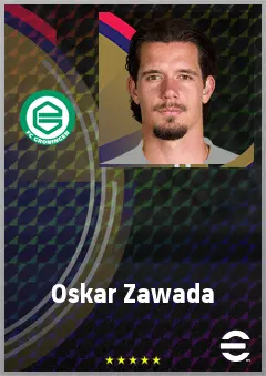 Oskar Zawada eFootball 2026 player card, 67 OVR CF