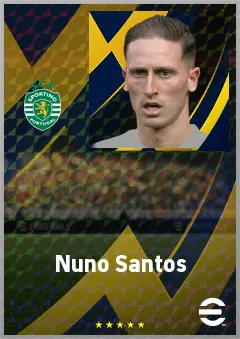 Nuno Santos eFootball 2026 player card, 74 OVR LB
