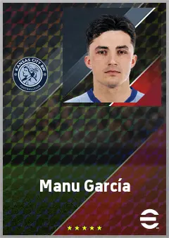 Manu García eFootball 2026 player card, 73 OVR AMF
