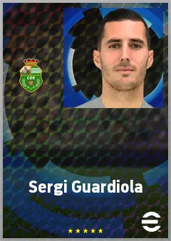 Sergi Guardiola eFootball 2026 player card, 70 OVR CF