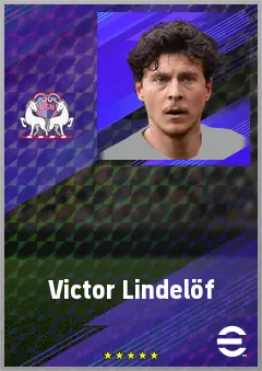 Victor Lindelöf eFootball 2026 player card, 76 OVR CB