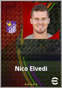 Nico Elvedi eFootball 2026 player card, 77 OVR CB