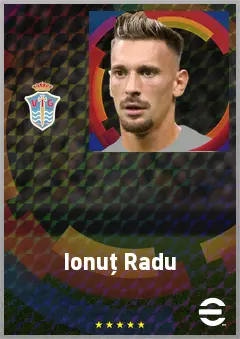 Ionuț Radu eFootball 2026 player card, 74 OVR GK