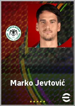 Marko Jevtović eFootball 2026 player card, 69 OVR DMF