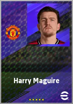 Harry Maguire eFootball 2026 player card, 77 OVR CB