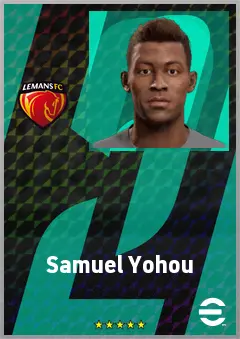 Samuel Yohou eFootball 2026 player card, 70 OVR CB
