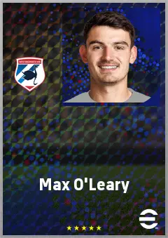 Max O'Leary eFootball 2026 player card, 72 OVR GK