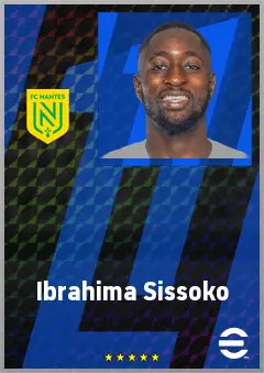 Ibrahima Sissoko eFootball 2026 player card, 72 OVR DMF