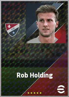 Rob Holding eFootball 2026 player card, 73 OVR CB