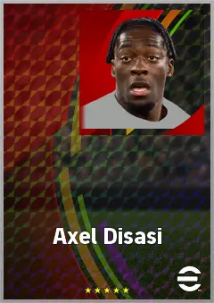 Axel Disasi eFootball 2026 player card, 76 OVR CB