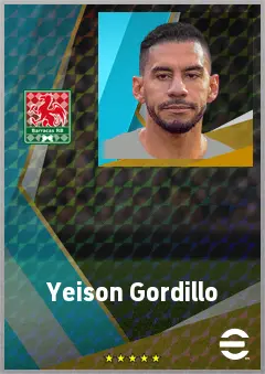 Yeison Gordillo eFootball 2026 player card, 70 OVR DMF