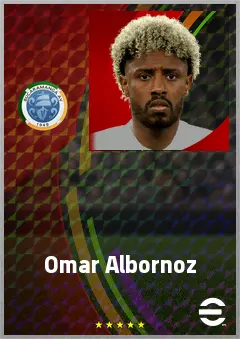 Omar Albornoz eFootball 2026 player card, 70 OVR LWF